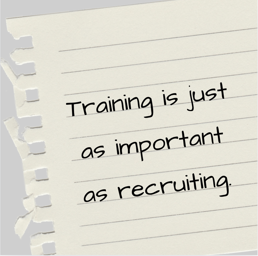I find the candidate.  You train&nbsp;them.
